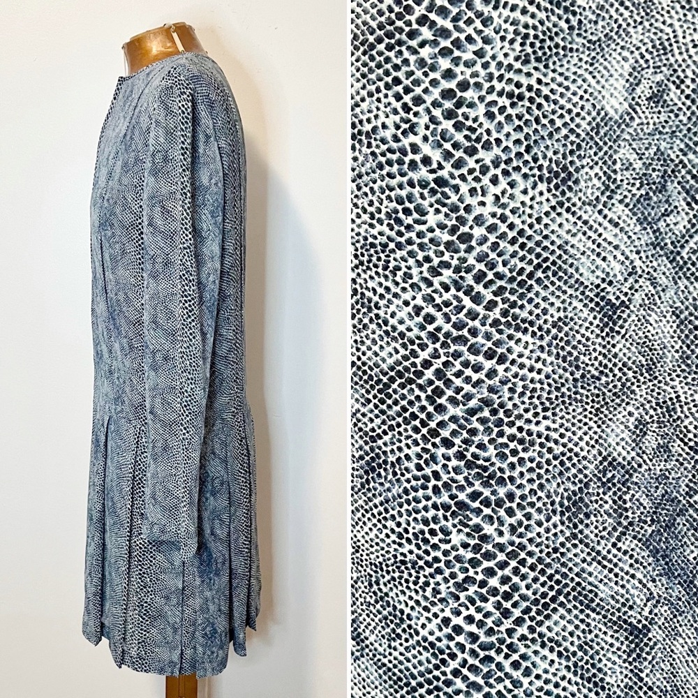 Tory Burch Python Snake Print Silk Georgette Long… - image 4